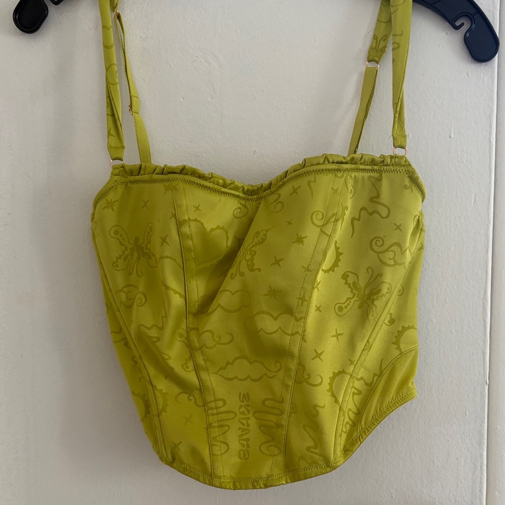 Savage X Fenty Lime Green Corset Top